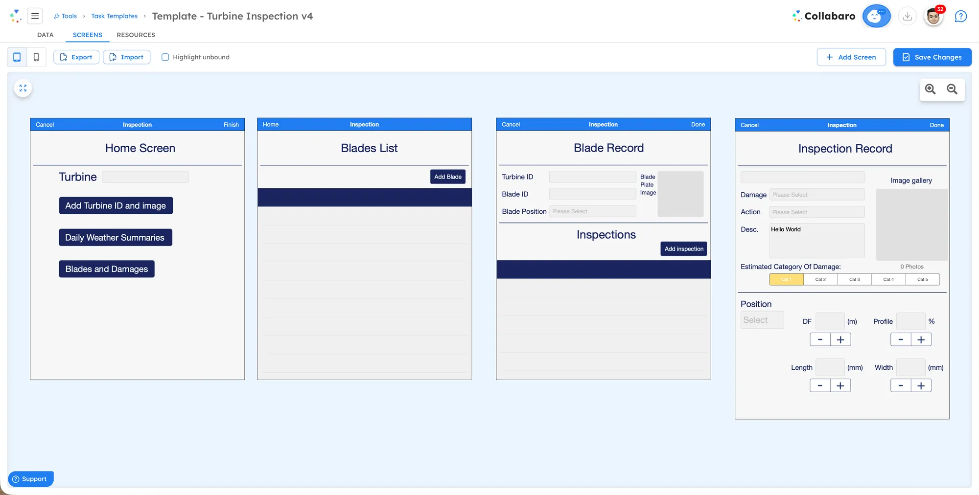 WYSIWYG-Editor des Aufgaben-Designers in Collabaro Desk — Hellmodus