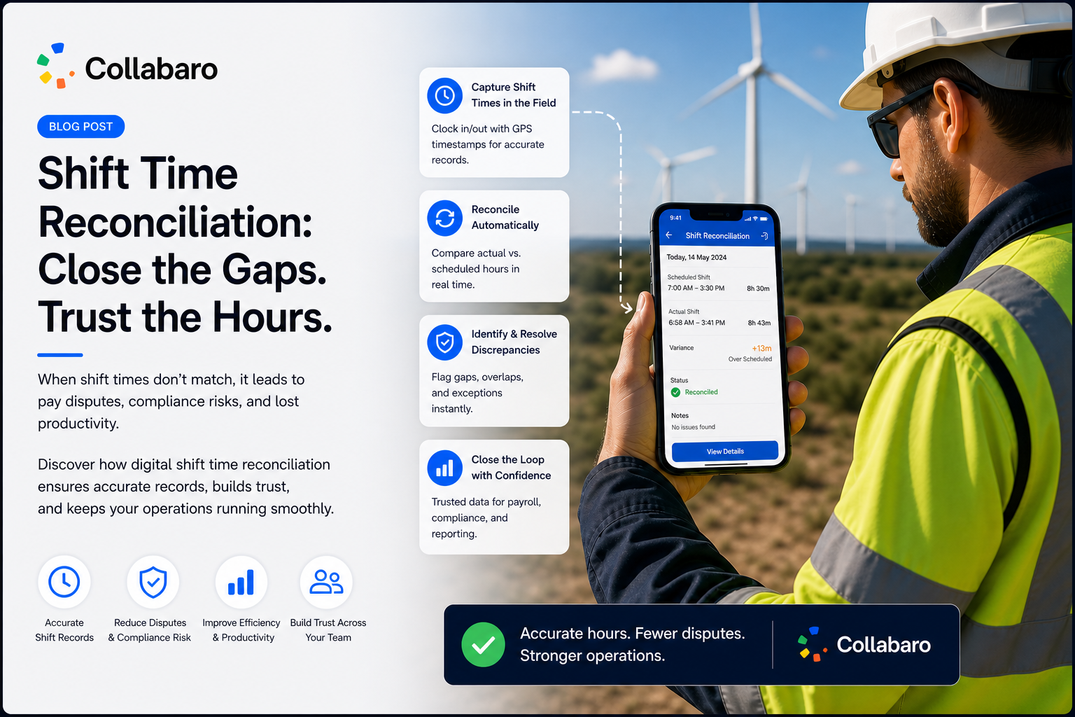 Shift Time Reconciliation — Accurate Shift Handover Records for Blade Service
